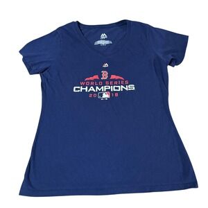 Boston Red Sox World Series Champions 2018 Women's T-Shirt‎ Majestic Size M